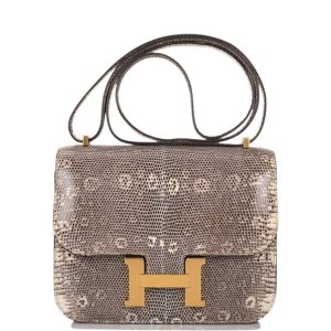 Hermès Constance Mini 18 Shiny Ombre Lizard Gold Hardware