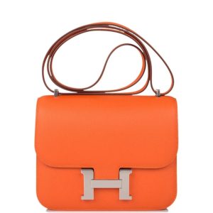 Hermès Constance Mini 18 Feu Epsom Palladium Hardware