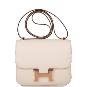 Hermès Constance Mini 18 Nata Epsom Epsom Rose Gold Hardware
