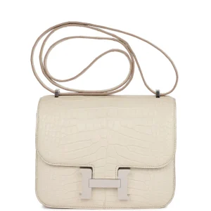Hermès Constance 18 Beton Matte Alligator Palladium Hardware