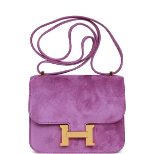 Hermès Constance 18 Violet Doblis Gold Hardware