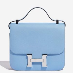 Hermès Constance 24 Blue Celeste Epsom Palladium Hardware