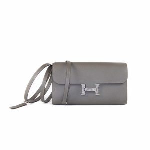 Hermès Constance To Go Gris Meyer/Gris Fonce Epsom Palladium Hardware