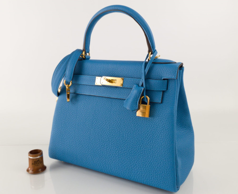hermes blue kelly bag