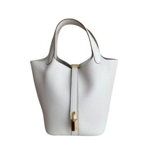 Hermès Picotin 18 Gris Pale M4 Clemence