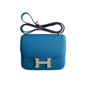 Hermès Constance 18 Blue Izmir  7W Epsom