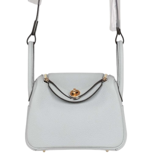 Hermès Lindy Mini Blue Pale 5A Clemence