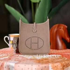 Hermès Evelyne Mini Etoupe  18 Clemence