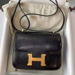 Hermès Constance  18 Black 89 Lizard B
