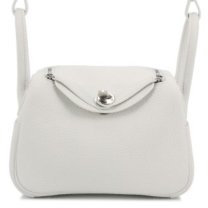 Hermès Lindy  Mini New White 0U Clemence B