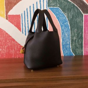 Hermès Picotin  18 Black 89 Clemence 2024