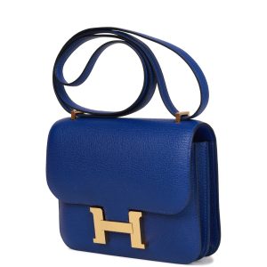 Hermès Constance  18 Blue Electric 7T Chevre Myzore U