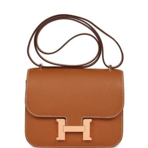 Hermès Constance Mirror 18 Gold 37 Epsom W