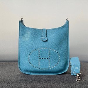 Hermès Evelyne  Mini Blue Jean  75 Clemence 2024