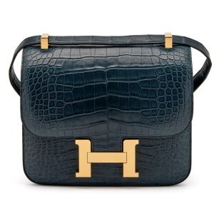 Hermès Constance Mirror 18 Vert Rousseau V0 Alligator Matt U