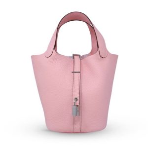 Hermès Picotin  18 Rose Sakura 3Q Clemence 2024 B