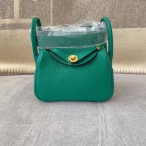 Hermès Lindy  Mini Vert Vertigo U4 Clemence 2024 W