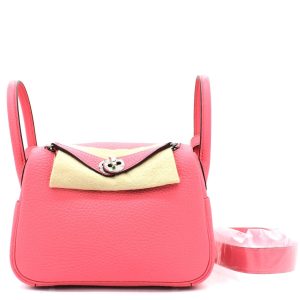 Hermès Lindy  Mini Rose Azalee 8W Clemence 2024 W