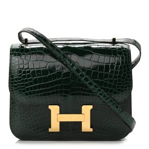 Hermès Constance  18 Vert Fonce 67 Alligator Shiny 2016 X