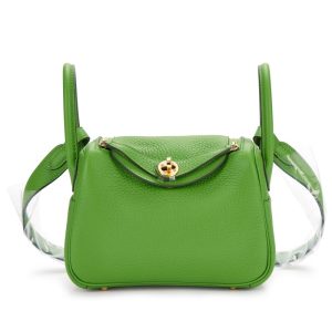Hermès Lindy  Mini Vert Yucca A8 Clemence 2024 B