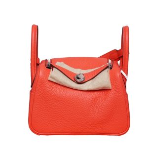 Hermès Lindy  Mini Orange Field Clemence 2024 W