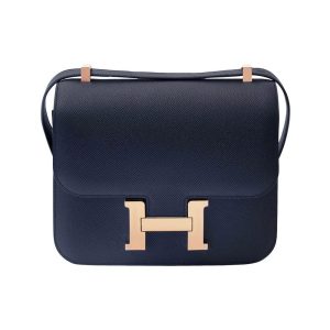 Hermès Constance Mirror 24 Navy 7U Epsom 2024 W
