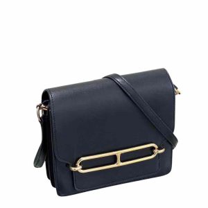 Hermès Roulis  Mini Black 89 Swift 2017 A