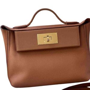Hermès 24/24  Mini Gold 37 Evercolor, Swift 2024 W