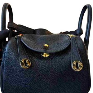 Hermès Lindy  Mini Black 89 Clemence 2020 Y