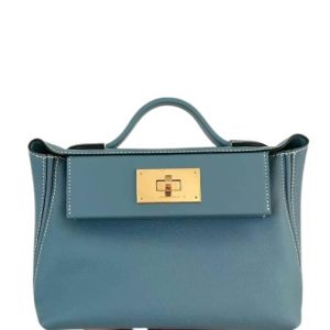 Hermès 24/24  Mini Blue Jean  75 Evercolor, Swift 2024 B