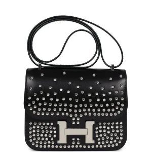 Hermès Constance Clouté & Mirror 18 Black 89 Box 2024 W