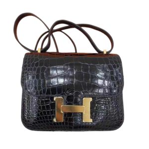 Hermès Constance  Blue Abysse 7K Alligator Shiny 2019 D