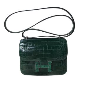 Hermès Constance  18 Vert Fonce 67 Alligator Shiny 2018 C
