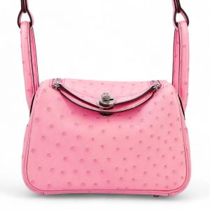 Hermès Lindy  Mini Bubblegum L4 Ostrich 2022 U
