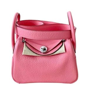 Hermès Lindy  Mini Rose Azalee 8W Clemence 2024 W