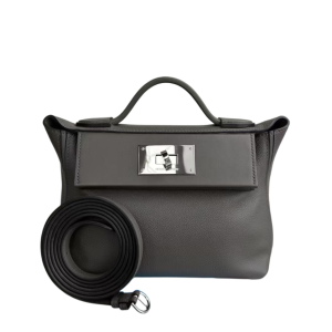 Hermès 24/24  Mini Gris Etain 8F Swift, Togo 2021 Z