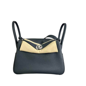 Hermès Lindy  Mini Blue de Prusse  7P Clemence 2024 W