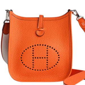 Hermès Evelyne  Mini Orange H 93 Toile 2023 B