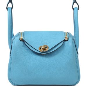 Hermès Lindy  Mini Blue Du Nord P3 Clemence 2020 Y
