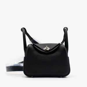 Hermès Lindy  Mini Black 89 Clemence 2024 W