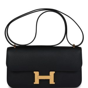Hermès Constance Elan Black 89 Epsom 2024 W
