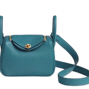 Hermès Lindy  Mini Blue Jean  75 Clemence 2024 W