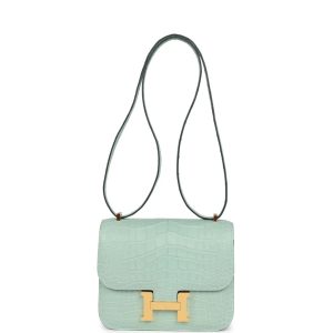 Hermès Constance  18 Vert d'eau 6J Alligator Matt 2021 Z