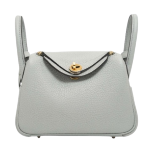 Hermès Lindy  Mini Blue Glacier 8U Clemence 2024 W