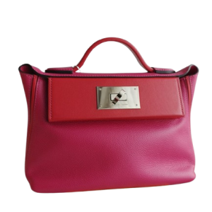 Hermès 24/24  Mini Rose Mexico 0D, Rouge Coeur S3 Evercolor 2021 Z