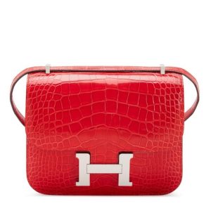 Hermès Constance  18 Rouge Coeur S3 Alligator Shiny 2021 Z