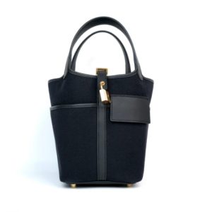 Hermès Picotin Cargo 18 Black 89 Swift, Toile 2024 W
