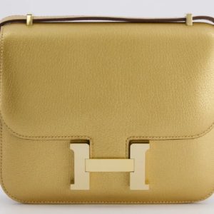 Hermès Constance  18 Bronze Dore  U8 Chèvre Chamkila N/A W