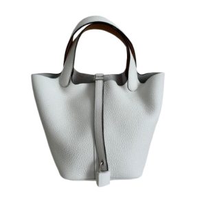 Hermès Picotin Éclat 18 New White 0U, Sesame 2S Clemence, Swift 2024 W