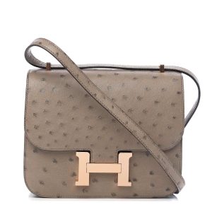 Hermès Constance  18 Gris Asphalt M8 Ostrich 2017 A